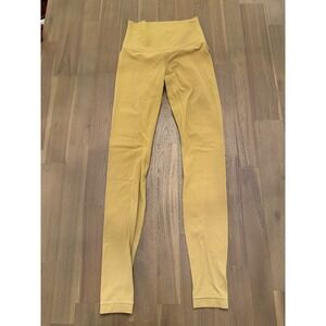 Lululemon Align High Rise Leggings Mustard Yellow Gold Nulu Yoga Pants 28 Inseam